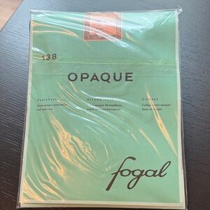 Fogal Opaque Pantyhose in Plum, size large, NIP
